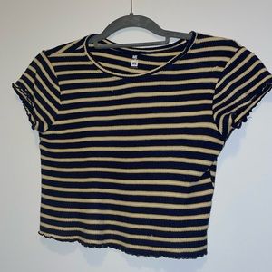 me to we striped tee